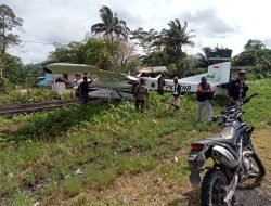 Pesawat perintis tergelincir di bandara kenyam kabupaten Nduga