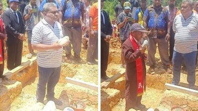 Maxsi Meletakan Batu Pertama Pembangunan Gedung Gereja Nazaret Timotius Soboub