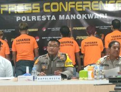 Polresta Manokwari Berhasil Mengamankan 6 Orang Perakit Senpi