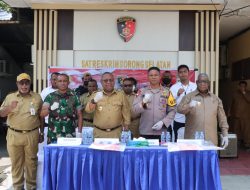 Polres Sorong Selatan Gelar Press Conference Pengungkapan Kasus Makar dengan tersangka Viktor Maka Muke.