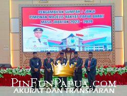 PJ Gubernur Papua Barat Lantik Pimpinan Majelis Rakyat Papua Barat