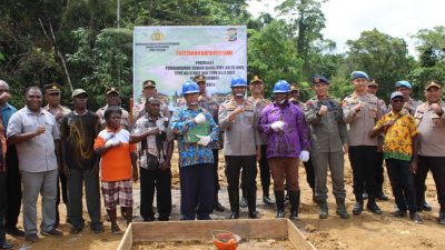 Kunjungan Wakapolda Papua Barat Tinjau Pembangunan Infrastruktur Polres dan Peletakan Batu Pertama Rumah Dinas