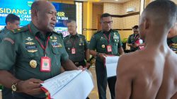 Kasdam XVIII/Kasuari Pimpin Sidang Pantukhir Rekrutmen Calon Bintara TNI AD