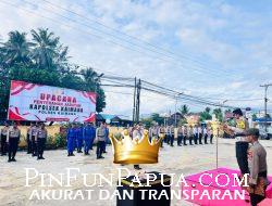 Kapolres Kaimana Pimpin Upacara Penyerahan Jabatan Kapolsek Kaimana