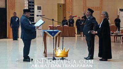 Pelantikan Wakil Ketua I MRPB Sisa Masa Jabatan 2023-2028 oleh Pj Gubernur Papua Barat