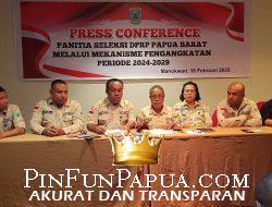 Pengumuman Hasil Seleksi Anggota DPRP Papua Barat Periode 2024-2029 melalui Mekanisme Pengangkatan