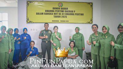 Persit KCK PD XVIII/Kasuari Gelar Bakti Kesehatan dalam Rangka HUT ke-79 Persit dan Dharma Pertiwi ke-69