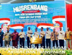 Gubernur Mandacan Tekankan Tujuh Prioritas Pembangunan Papua Barat dalam Musrenbang RKPD 2026
