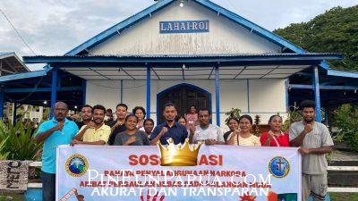 Ditresnarkoba Polda Papua Barat Sosialisasikan Bahaya Narkoba kepada Masyarakat Pulau Mansinam