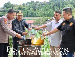 Polres Fakfak Musnahkan Miras Ilegal Hasil Operasi Pekat Mansinam 2025