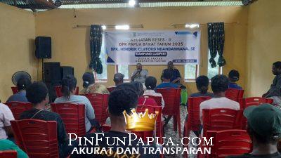 Hendrik Clifford Ndandarmana Serap Aspirasi Warga Lusiperi dalam Reses II DPR Papua Barat
