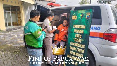 Polda Jateng Gelar Pemeriksaan Kesehatan Gratis bagi 4.000 Pengemudi Ojek Daring