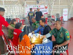 Polresta Manokwari Gelar Donor Darah Sambut HUT Bhayangkara ke-79