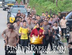 28 Bintara Baru Tiba di Fakfak, Polres Gelar Tradisi Penyambutan dan Pembinaan Fisik