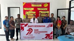 Sambut Hari Bhayangkara ke-79, Polres Teluk Wondama Gelar Bakti Kesehatan Donor Darah